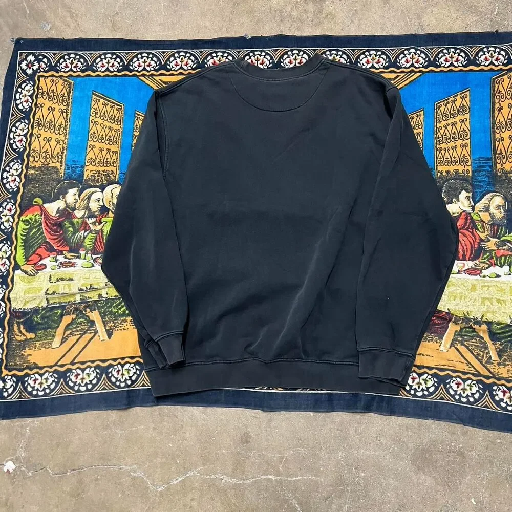 Vintage black Nike crewneck sweatshirt Size XL Baggy oversized fit silver tag